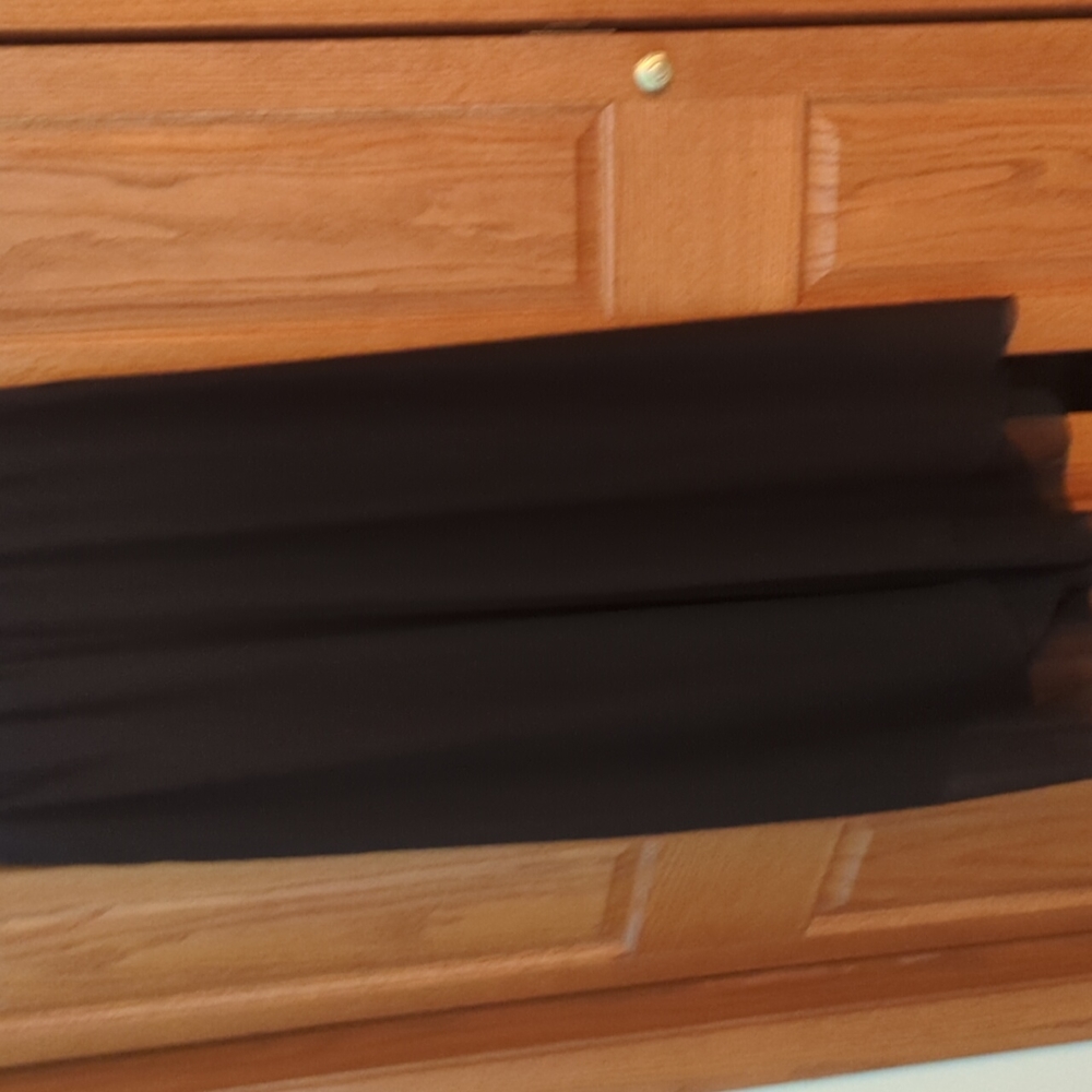 Black, flowing, sheer pants. Great for holidays, or formal occasions.